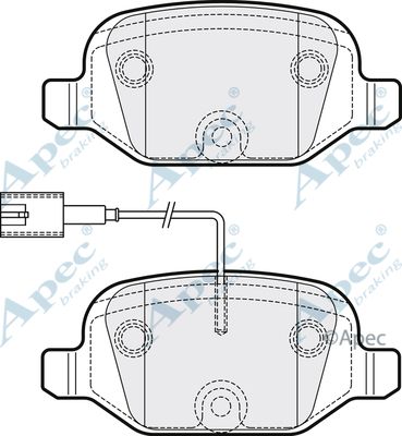 APEC BRAKING Piduriklotsi komplekt,ketaspidur PAD1819